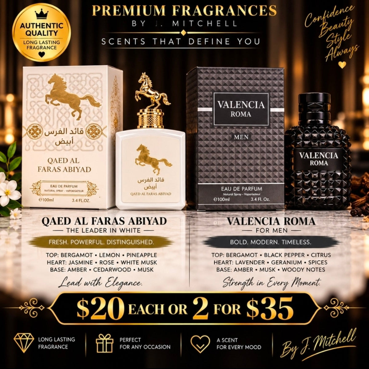 Men's fragrances by J. Mitchell