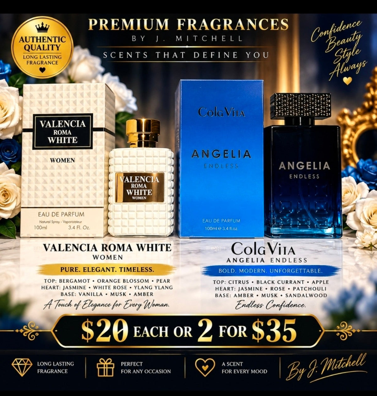 Women's fragrances by J. Mitchell