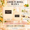 Amor In Roma Blanca Eau de Parfum for women with fragrance notes