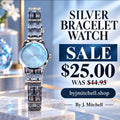 Pale blue dial silver bracelet watch, sale $25 originally $44.95