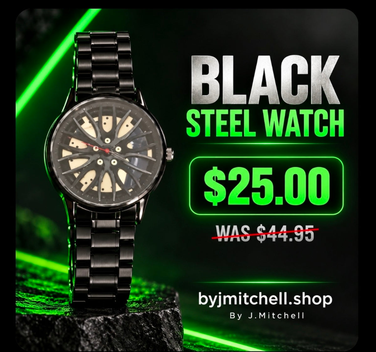 Black Steel Watch