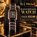 Black and Rose Gold Watch
