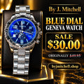 Blue Dial Geneva Watch