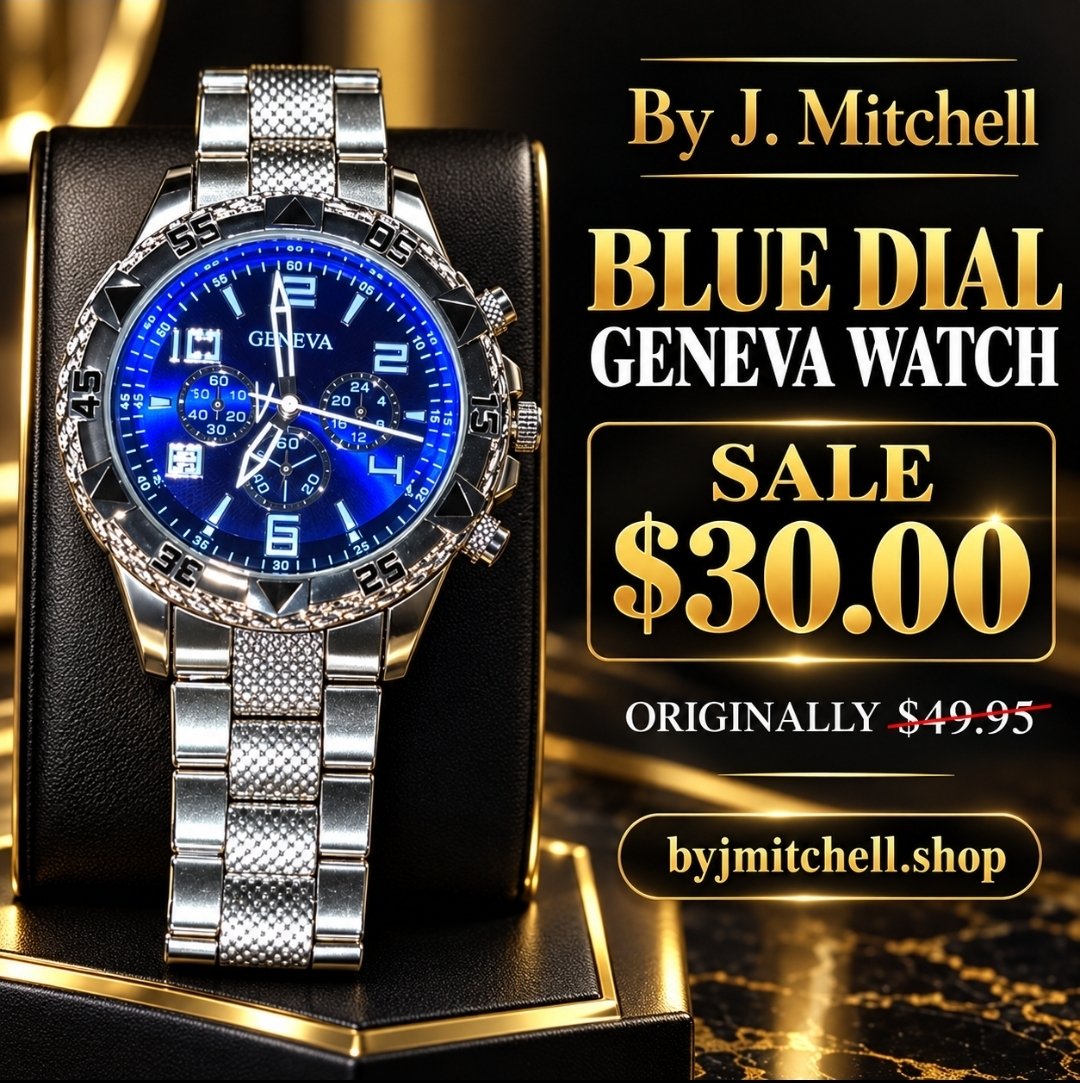 Blue Dial Geneva Watch