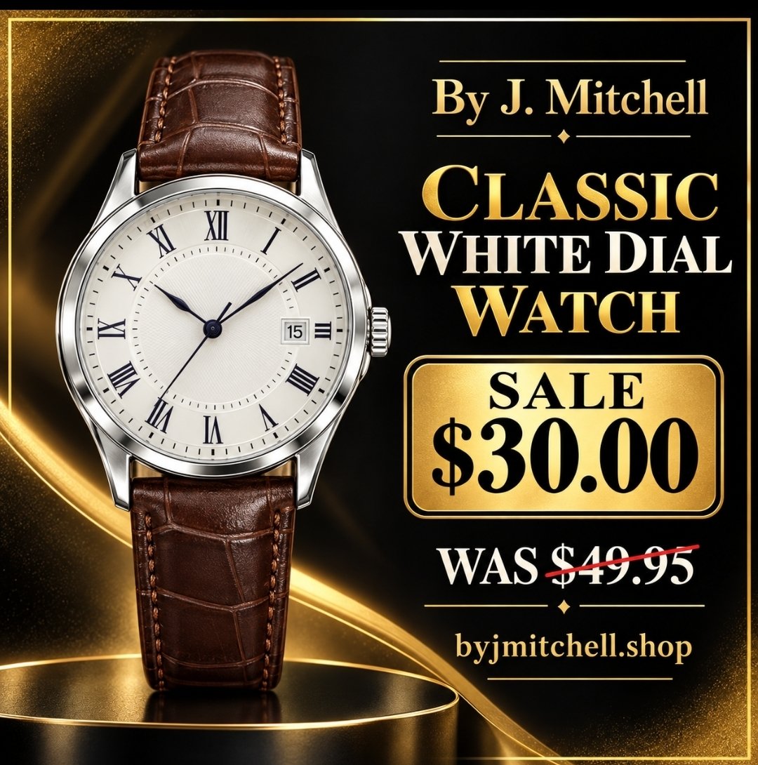 Classic White Dial Watch