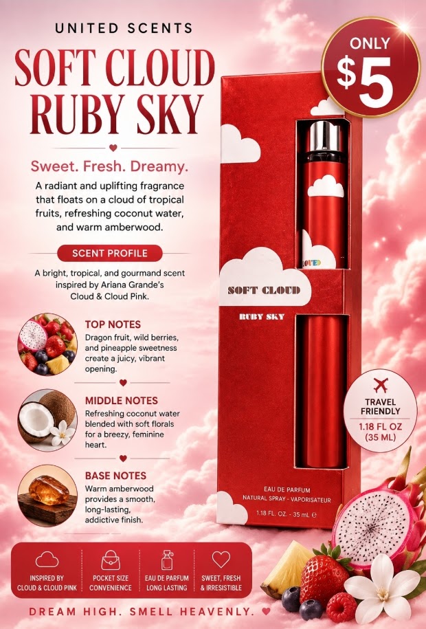 Soft Cloud Ruby Sky