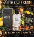 Amber Eau Fresh with suggested notes and By J.Mitchell pricing