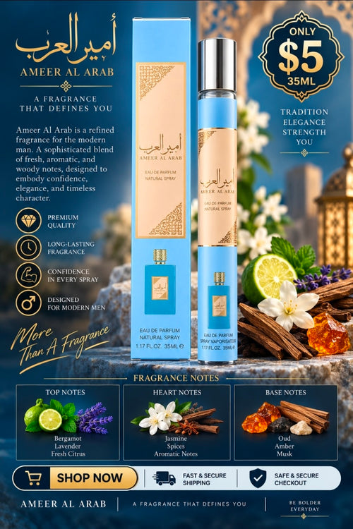 Ameer Al Arab blue 35 mL travel fragrance