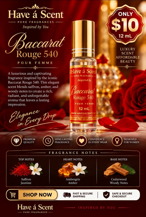 Baccarat Rouge 540 inspired 12 mL body oil