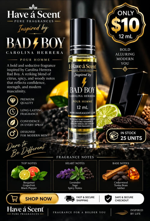 Bad Boy inspired 12 mL body oil