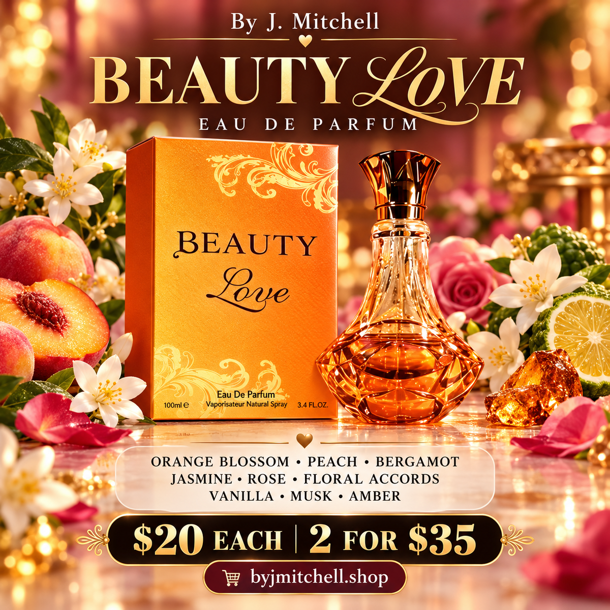 Beauty Love Eau de Parfum promo by By J. Mitchell