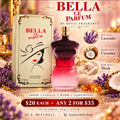 Bella Le Parfum Eau de Parfum 90 ml with fragrance notes and By J. Mitchell promotion