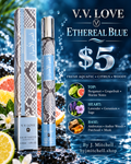 V.V. Love Ethereal Blue perfume with box, fragrance notes, and $5 price