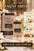 Faqat Abiyad 100mL Eau de Parfum with suggested scent notes and By J.Mitchell pricing