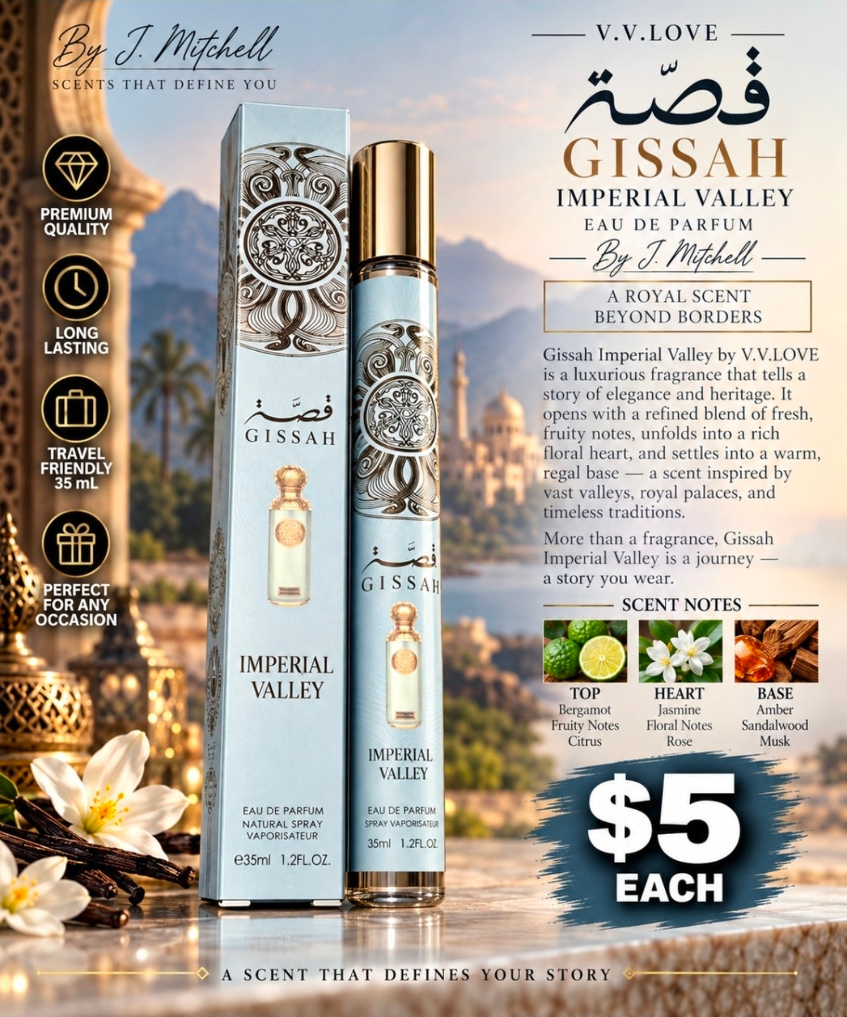 Gissah Imperial Valley travel fragrance by J. Mitchell