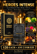 HEROES INTENSE Eau de Parfum for Men 90mL with suggested scent profile and By J.Mitchell offer