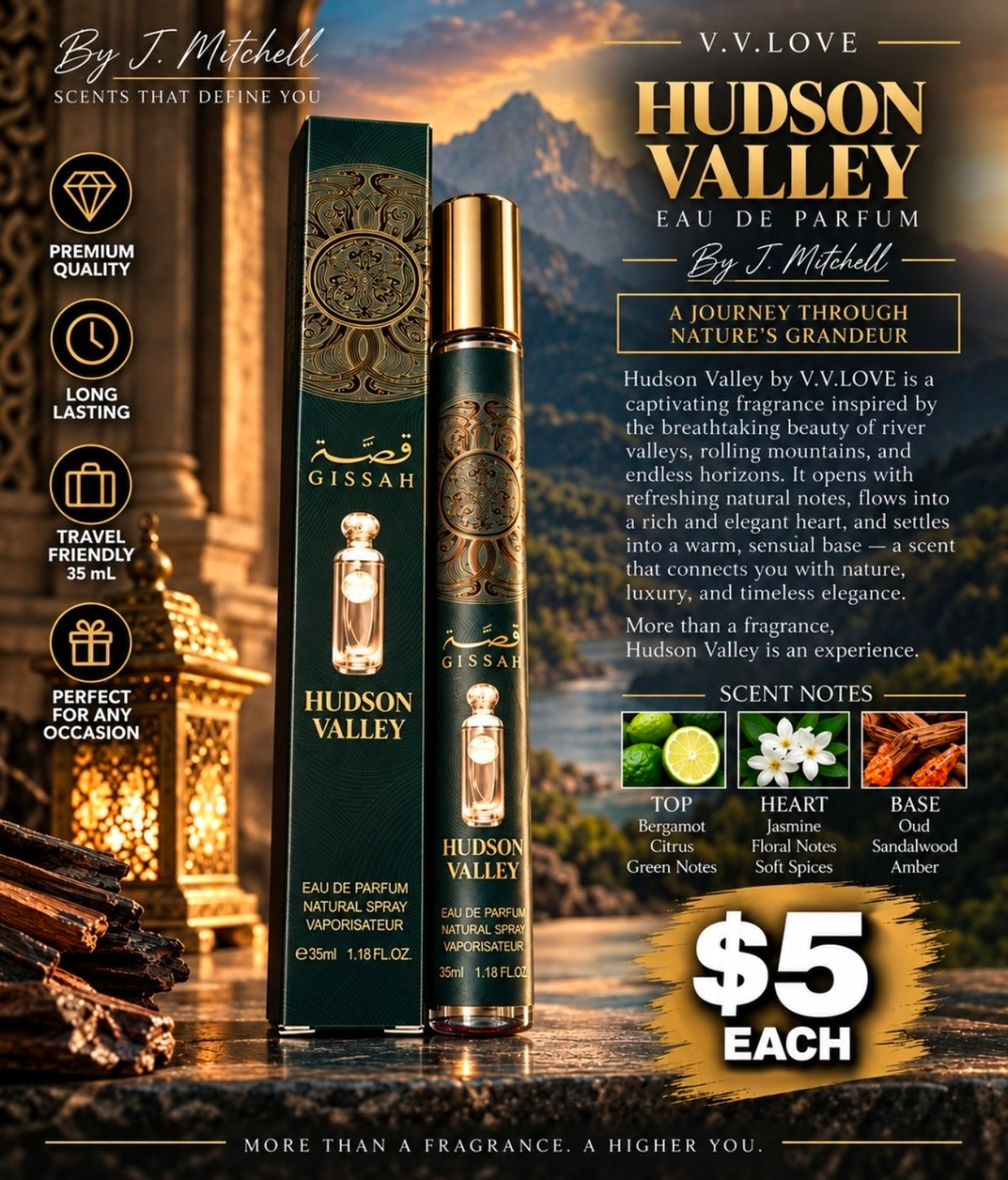 Hudson Valley travel fragrance by J. Mitchell