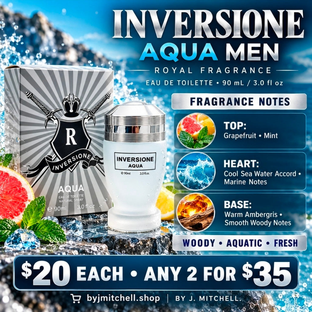 Inversione Aqua Men Eau de Toilette fragrance notes, $20 each or any 2 for $35