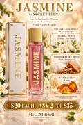 Jasmine by Secret Plus 100mL with retailer-described jasmine, soft florals, musk, sandalwood and amber notes