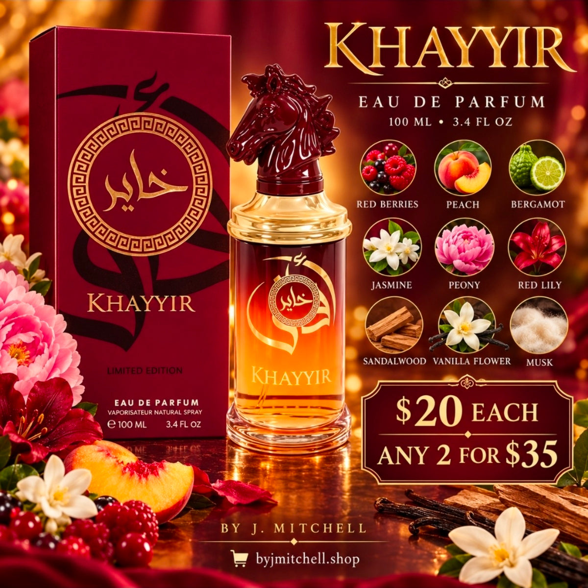 Khayyir Eau de Parfum promotional image by J. Mitchell