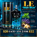 Le Man Blue Eau de Parfum notes and By J. Mitchell offer