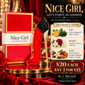 Nice Girl: Let’s Party in London Eau de Parfum, 80 ml, fragrance notes, $20 each or any 2 for $35