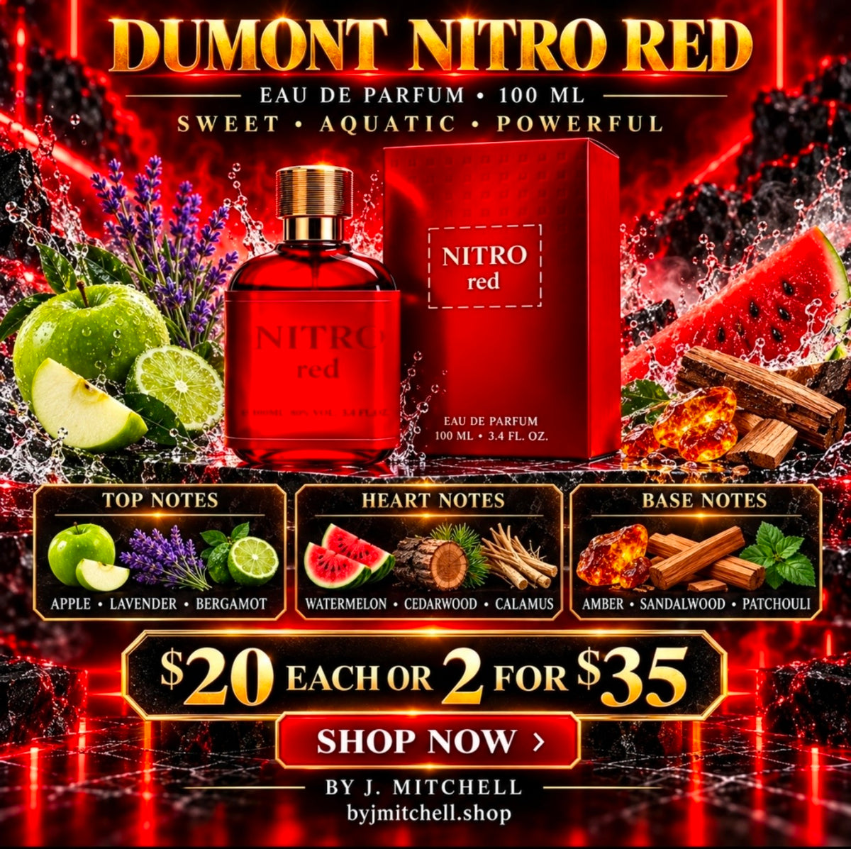 Dumont Nitro Red Eau de Parfum 100 mL promotional image