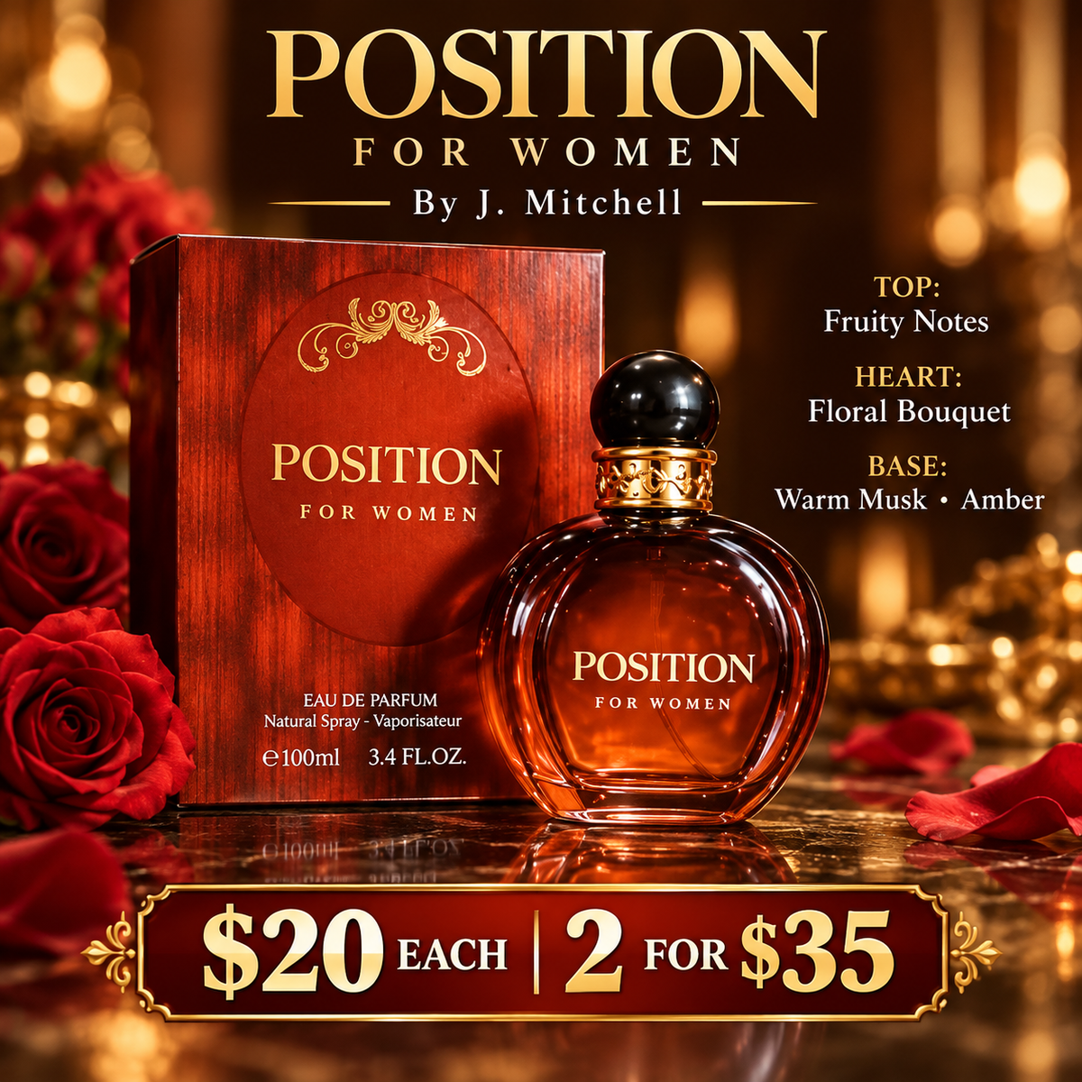 Position for Women promotional fragrance image