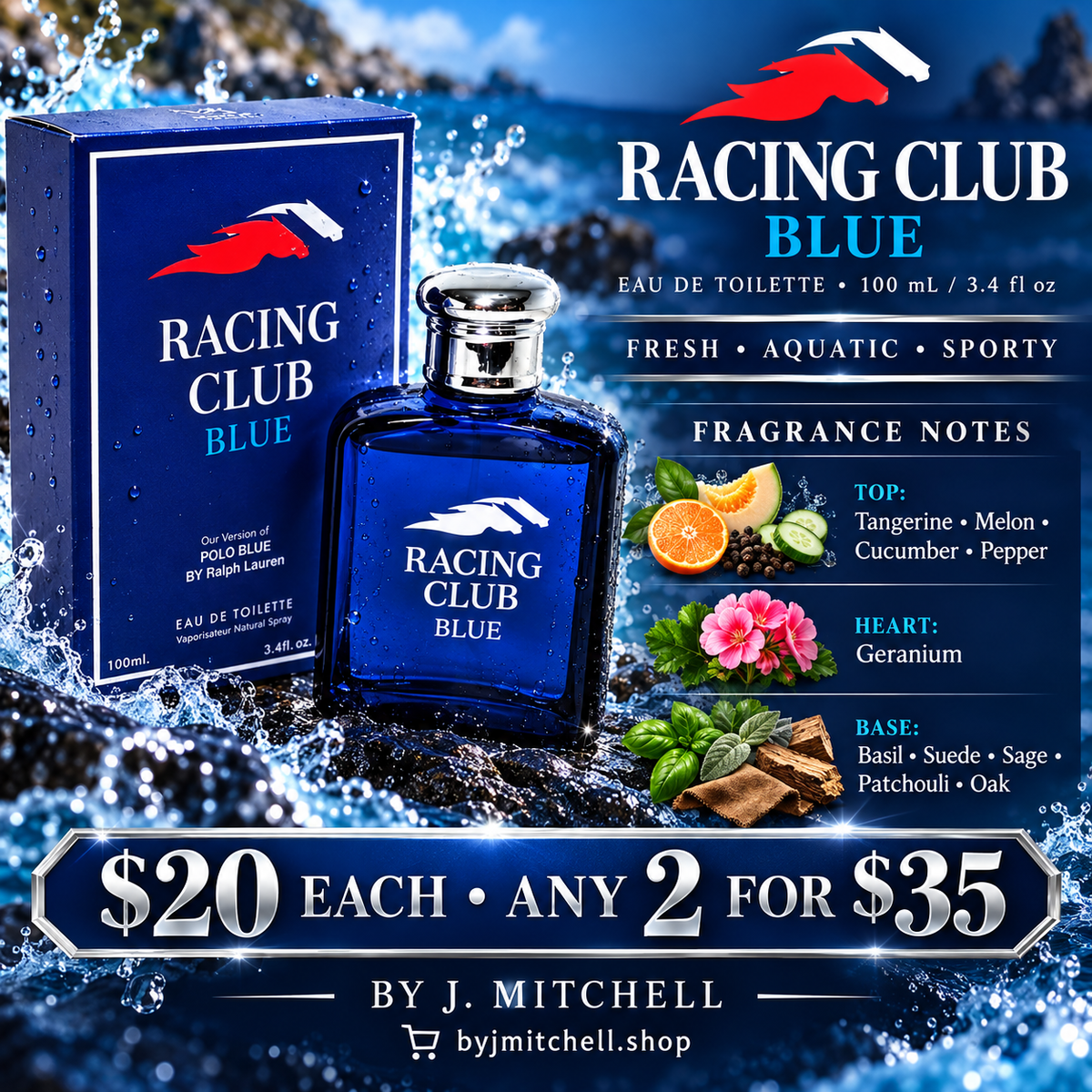 Racing Club Blue fragrance notes and offer