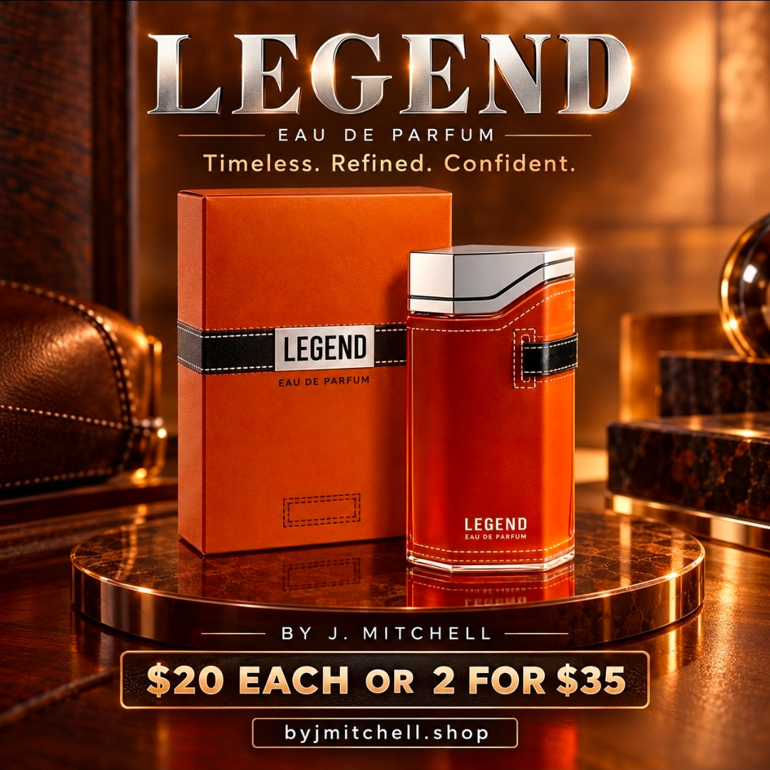 Legend by By J. Mitchell, timeless refined confident eau de parfum for men, 100ml