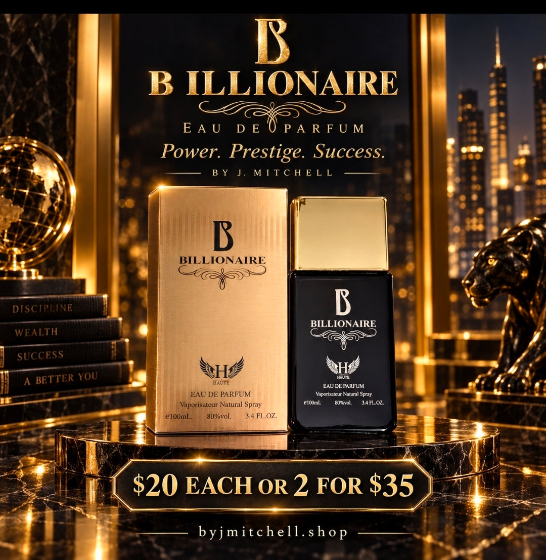 Billionaire Eau de Parfum by By J. Mitchell, bold prestigious fragrance, 100ml