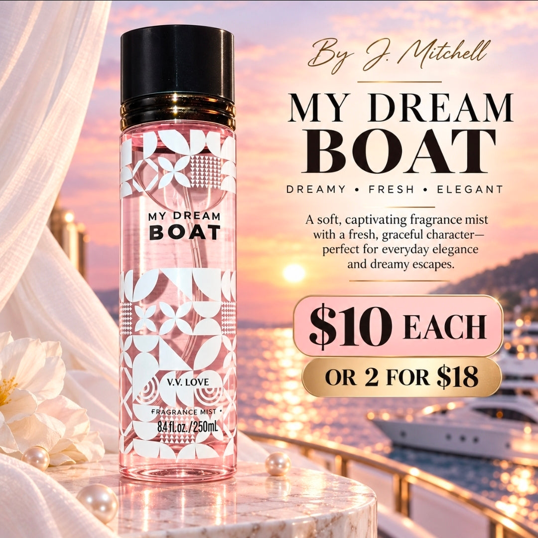 My Dream Boat by V.V.LOVE, soft dreamy elegant fragrance mist, 250ml