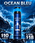 Ocean Bleu by EBC Collection, fresh clean confident perfumed body spray for men