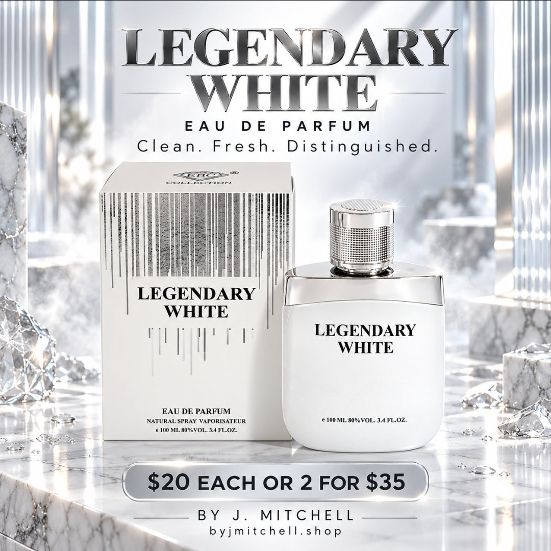 Legendary White by EBC Collection, clean fresh distinguished eau de parfum for men, 100ml