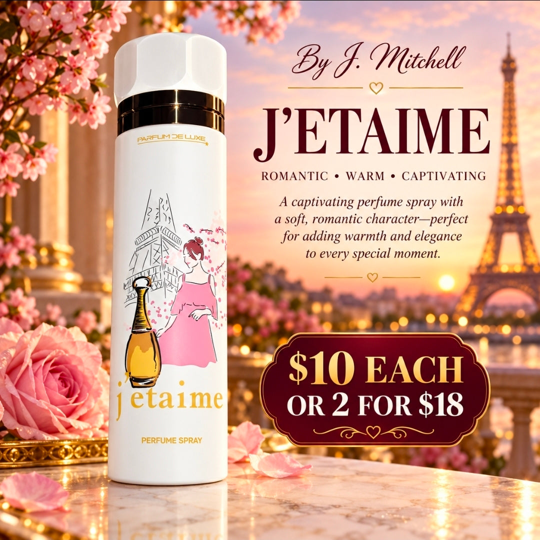 J'etaime by Parfum De Luxe, romantic warm captivating perfume spray for women