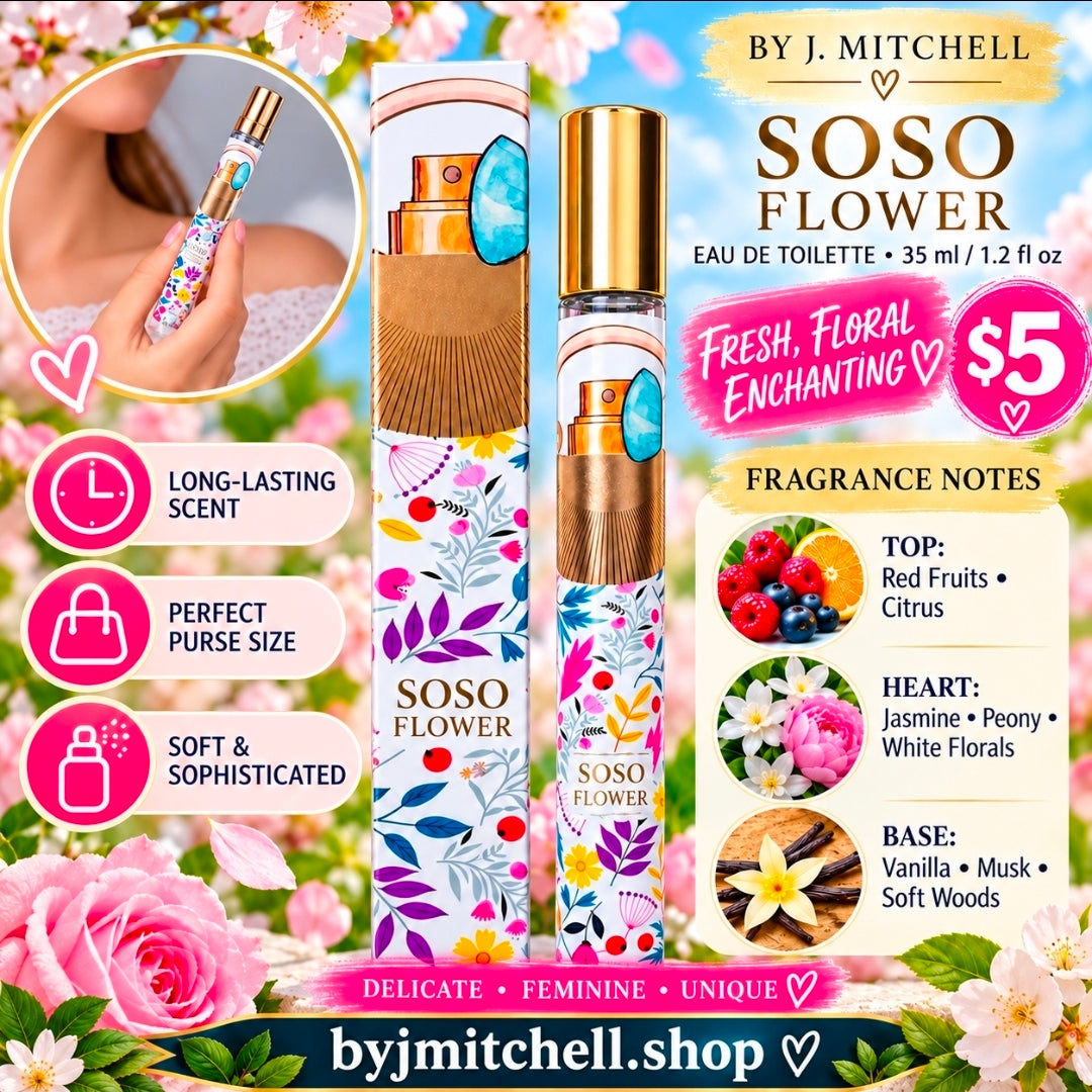 Soso Flower by V.V. LOVE Eau de Toilette Travel Spray 35 ml — New Listing