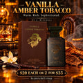 Vanilla Amber Tobacco by By J. Mitchell, warm rich eau de parfum for men, 100ml