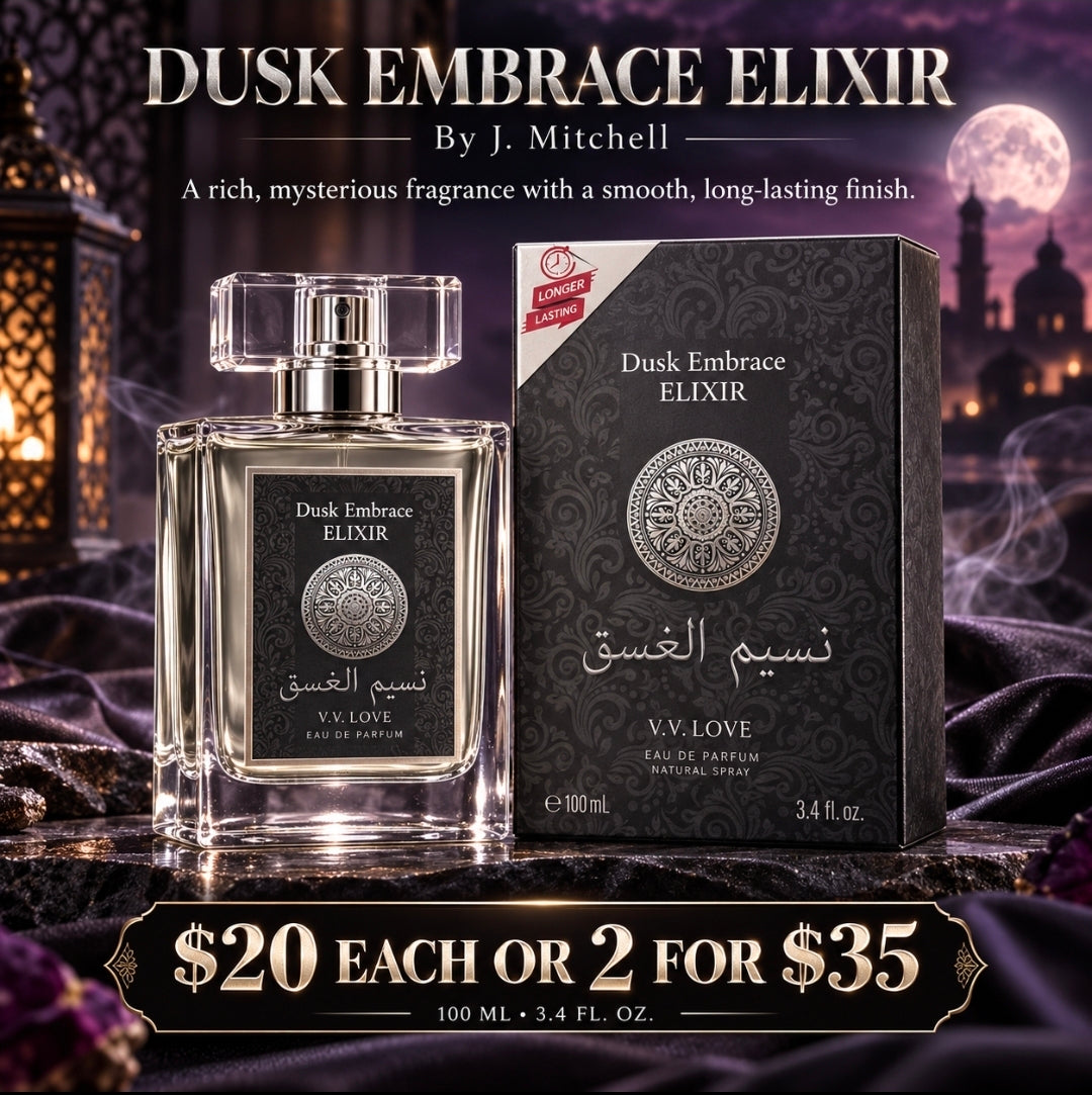 Dusk Embrace Elixir by V.V.Love, rich mysterious eau de parfum, 100ml