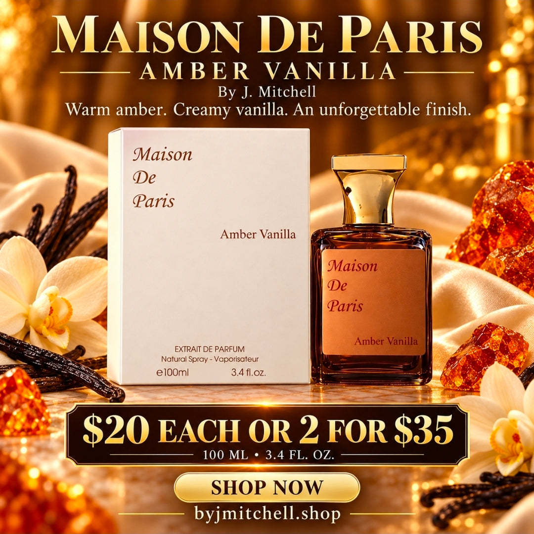 Maison De Paris Amber Vanilla by By J. Mitchell, warm creamy extrait de parfum, 100ml