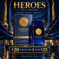 Heroes Eau Fraîche by By J. Mitchell, fresh bold eau de toilette for men, 100ml