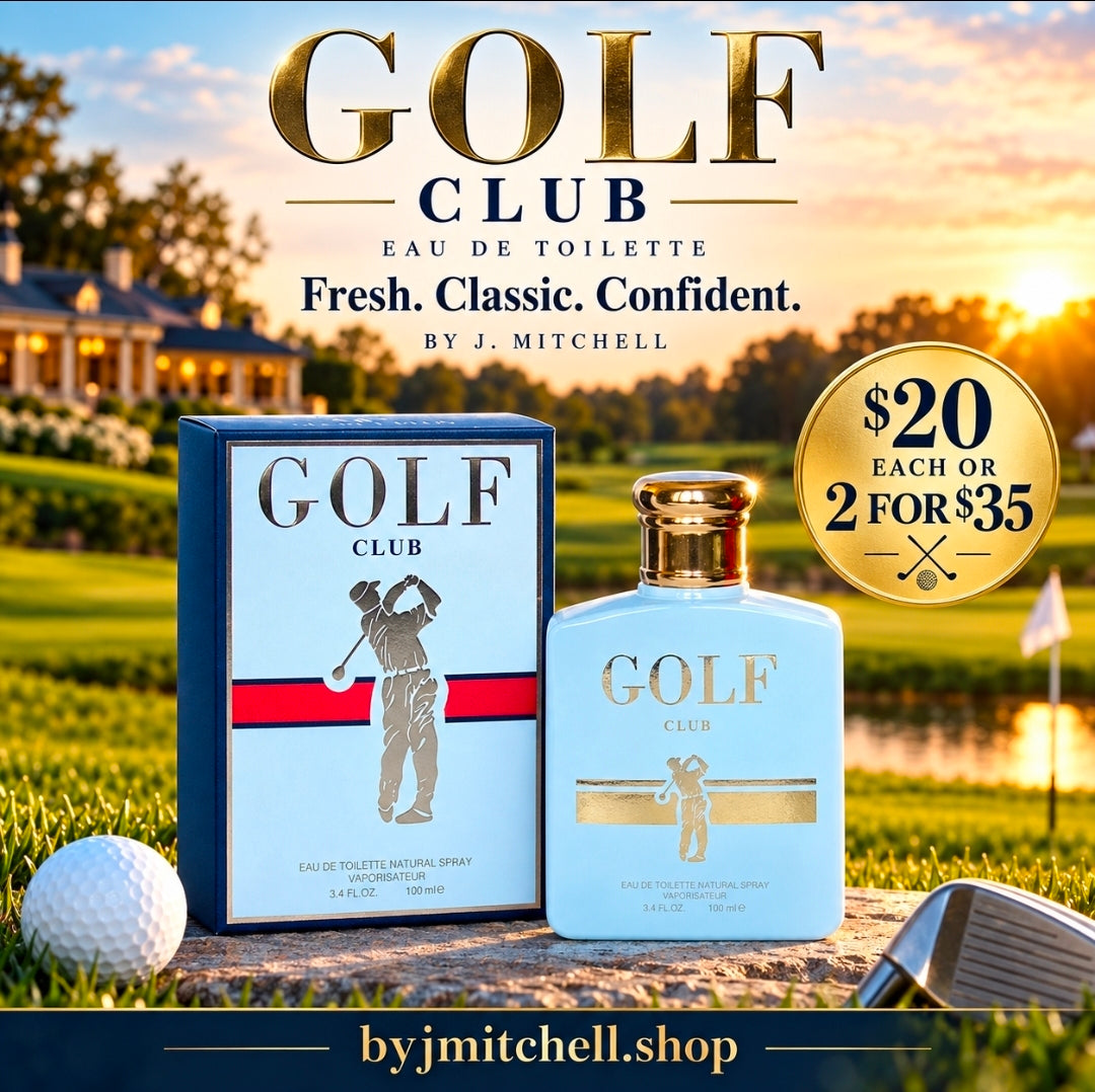 Golf Club by By J. Mitchell, fresh classic eau de toilette for men, 100ml