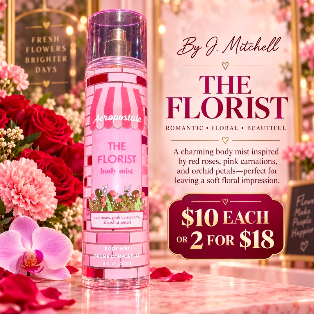 The Florist by Aéropostale, red rose and orchid floral body mist, 237ml
