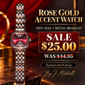 Rose gold accent watch sale graphic