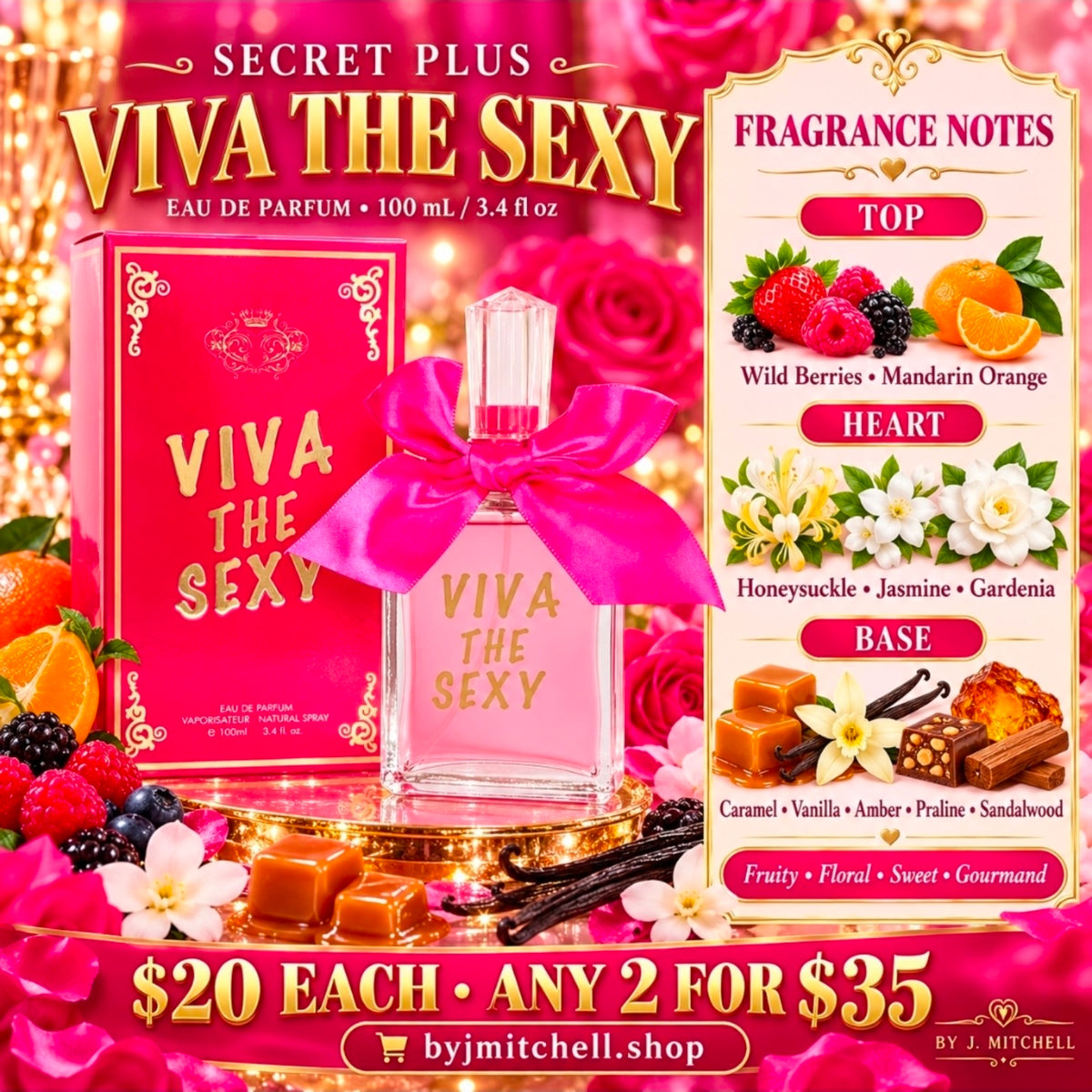 Secret Plus Viva The Sexy EDP fragrance notes and store offer