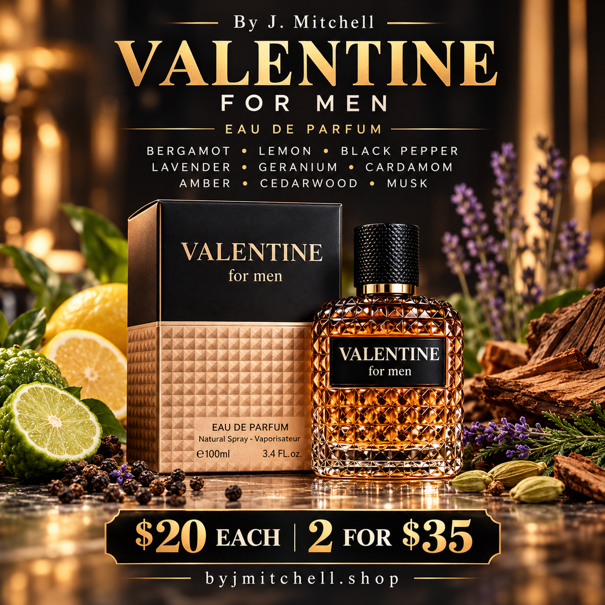 Valentine for Men Eau de Parfum by By J. Mitchell