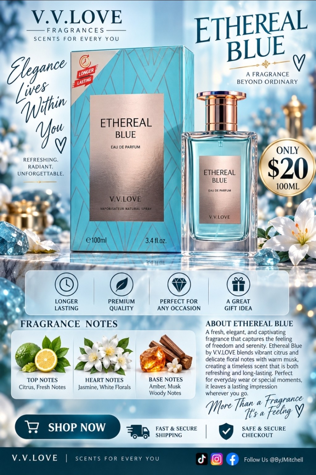 V.V. Love Ethereal Blue Eau de Parfum 100 mL